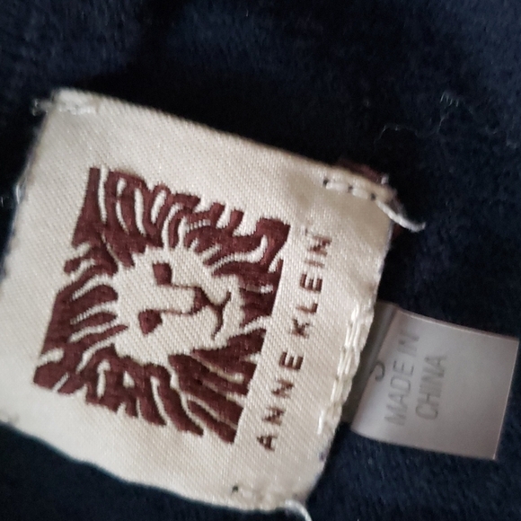 Anne Klein Nautical Navy Blue Cardigan Size S - Picture 3 of 3